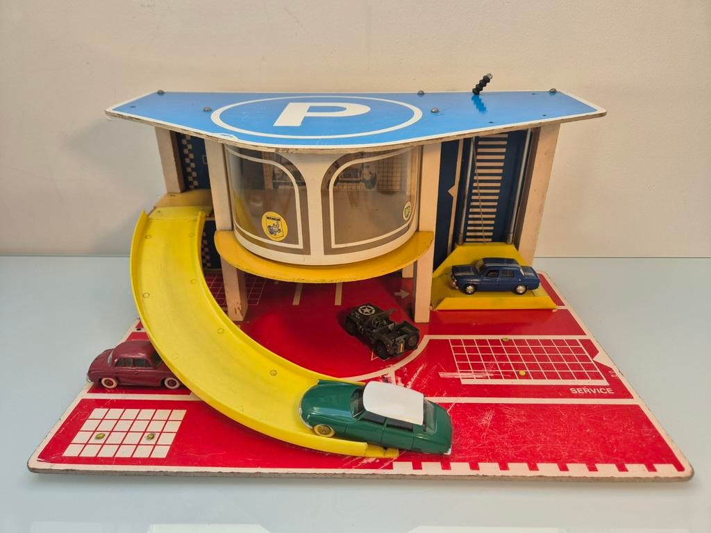 Vintage diorama speelgoed garage SIO Michelin / BP, Antiek en Kunst, Ophalen of Verzenden