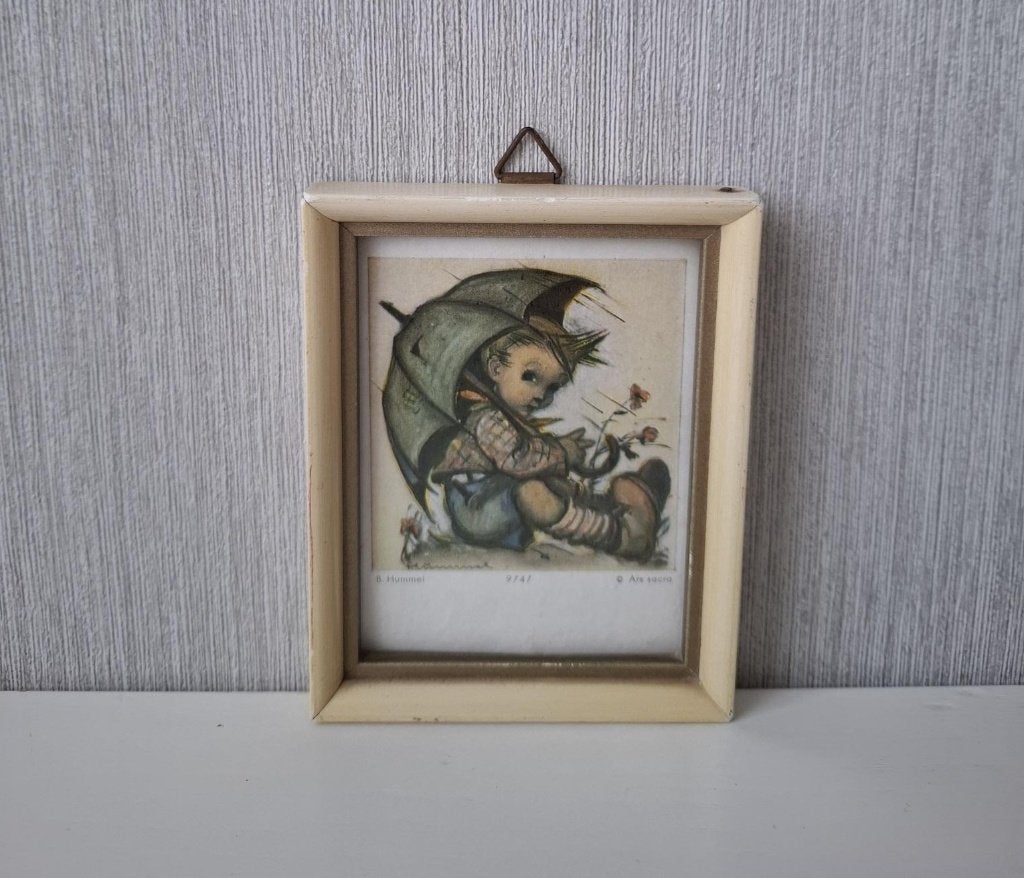 Hummel prent schilderijtje, Antiek en Kunst, Kunst | Tekeningen en Foto's, Ophalen