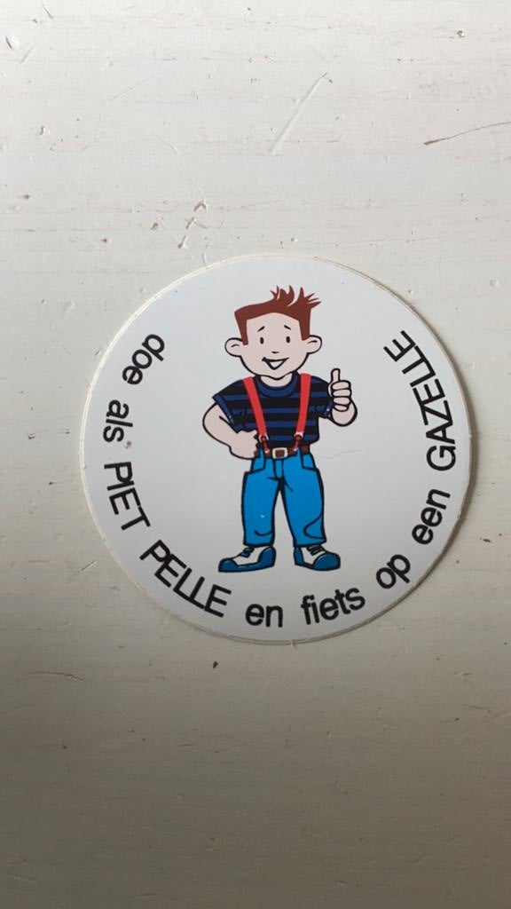 Sticker Piet Pelle Gazelle, Verzenden, Zo goed als nieuw, Merk