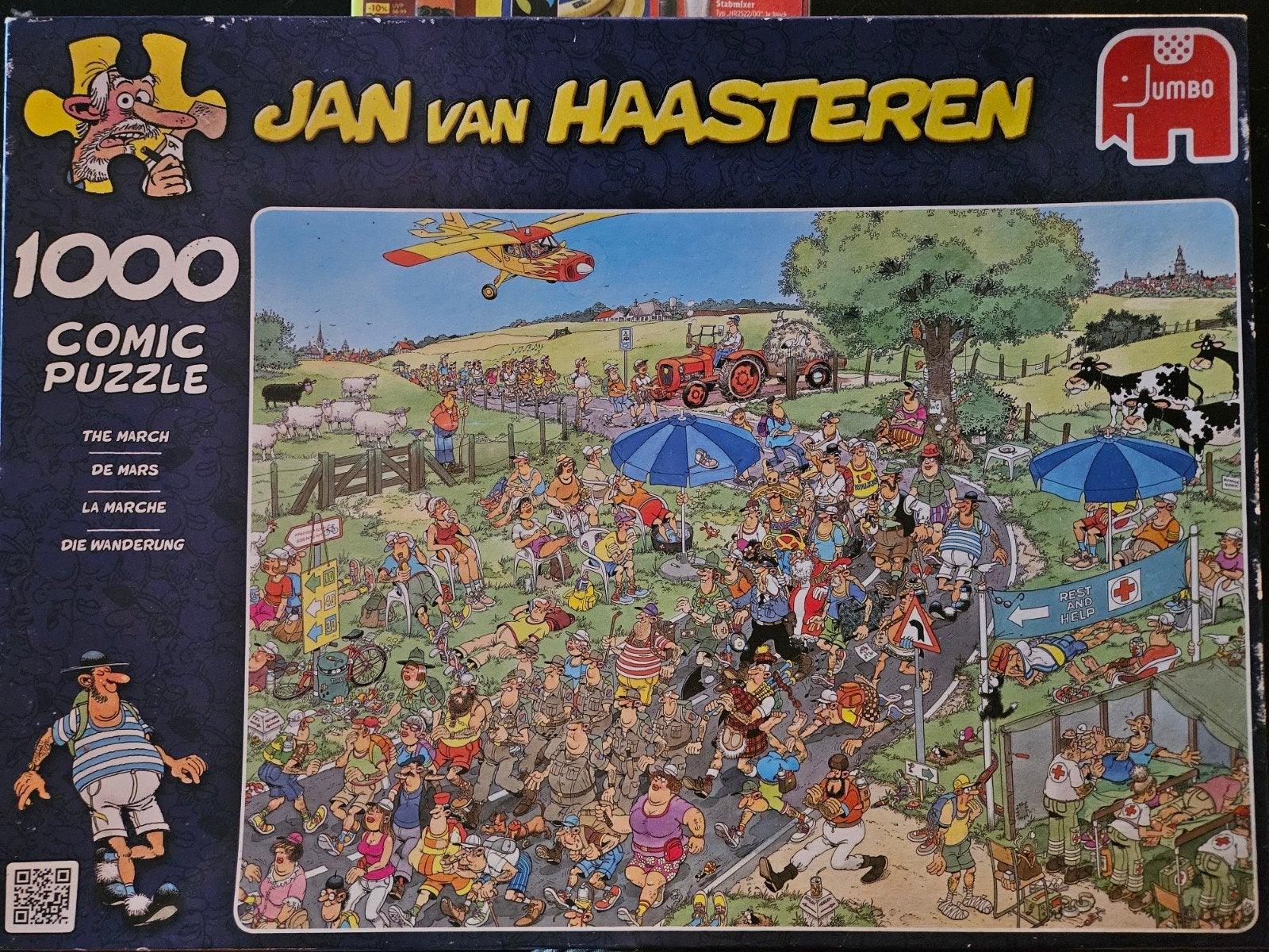 Jan van Haasteren De Mars, Hobby en Vrije tijd, Denksport en Puzzels, Ophalen, 500 t/m 1500 stukjes, Gebruikt