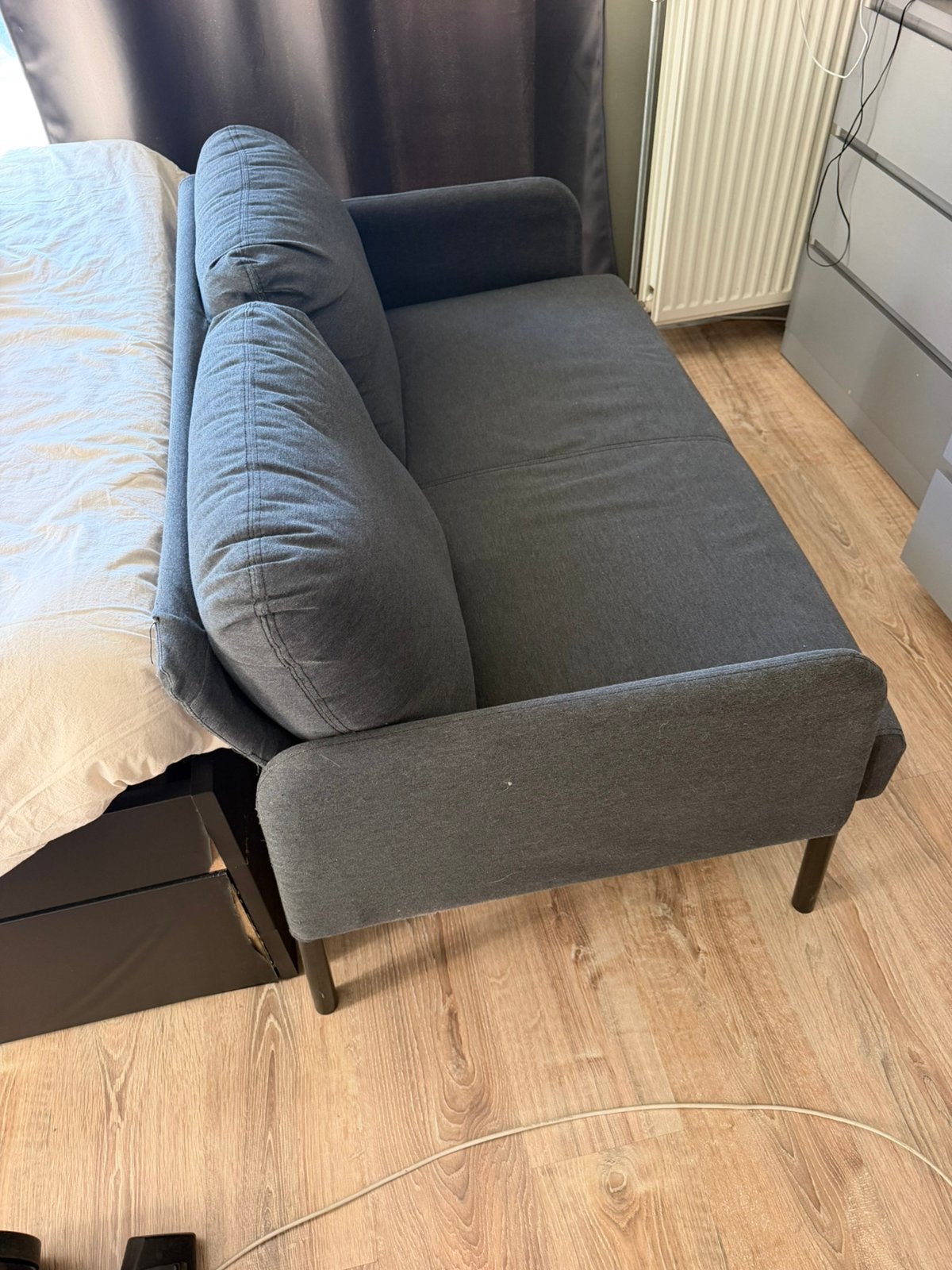 Klein 2 persoons bankje ikea, Ophalen, Tweepersoons, 75 tot 100 cm, Zo goed als nieuw