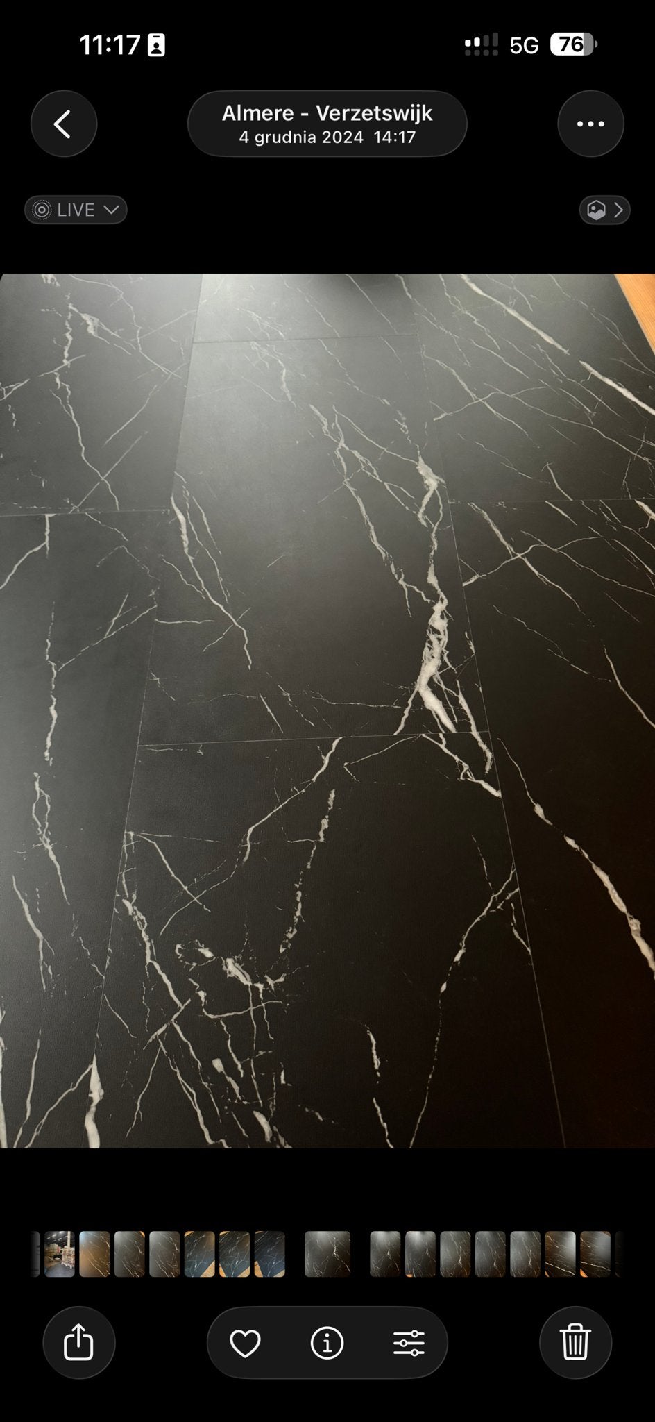 Nieuw Area Stone SPC Vloer - Zwart Marmerlook, Ophalen, Nieuw, Overige typen