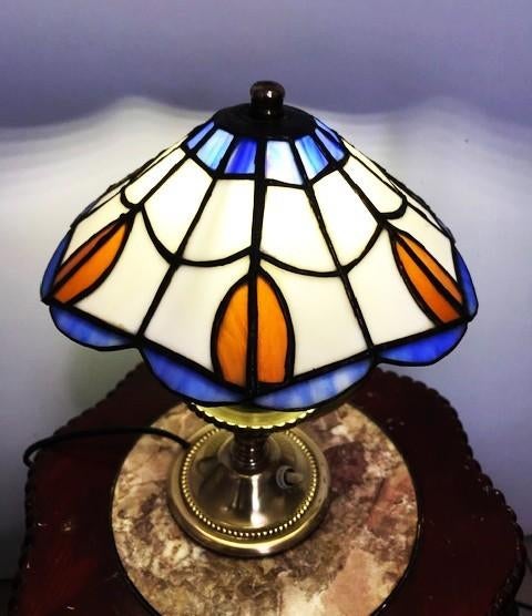Lamp Tiffany type messing glas in lood✨😍💑💎🤗👌, Ophalen of Verzenden