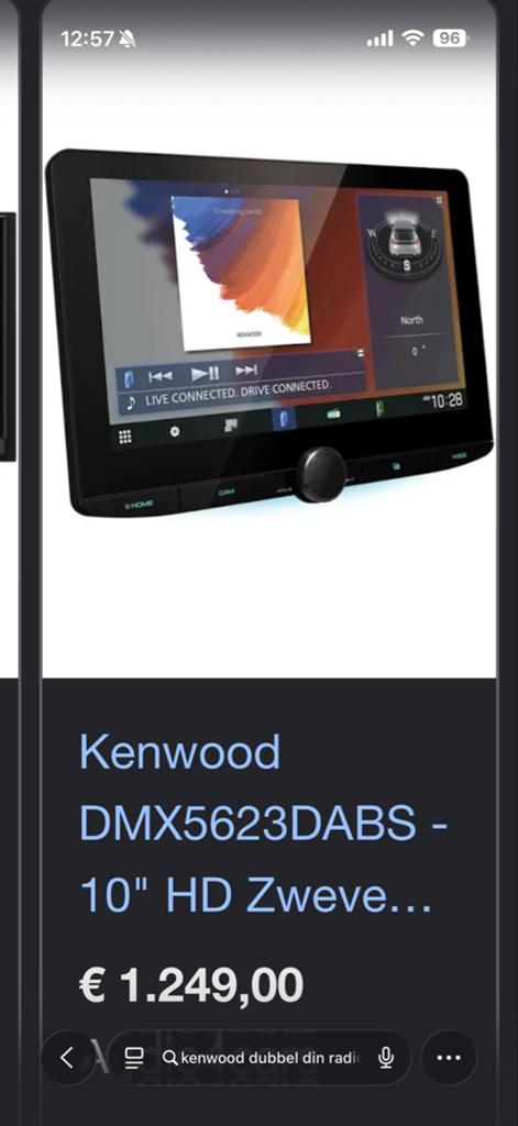 Kenwood DMX9720XDS Autoradio / Multimedia Systeem, Ophalen, Gebruikt