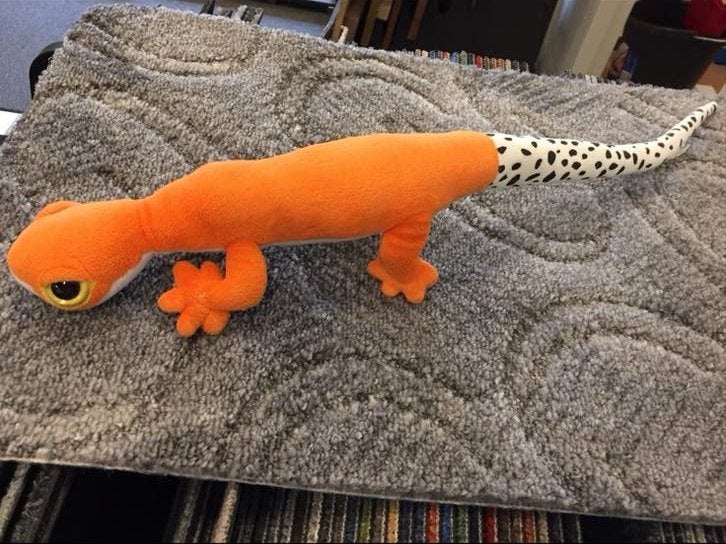 Nature Planet Gekko Hagedis Knuffel, Ophalen, Oranje, Gebruikt, Overige merken