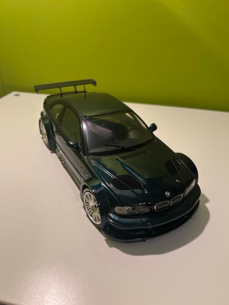 BMW M3 E46 GTR minichamps - Groen, Verzenden, Zo goed als nieuw, Auto, MiniChamps