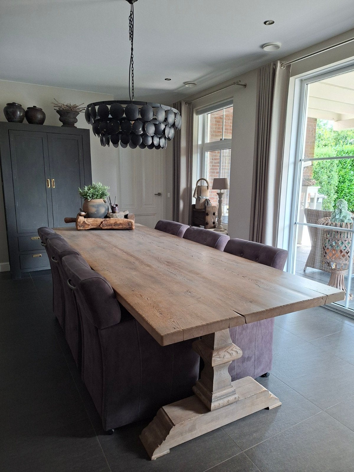 mooie grote kloostertafel, Ophalen, Vijf personen of meer, Rechthoekig, 200 cm of meer