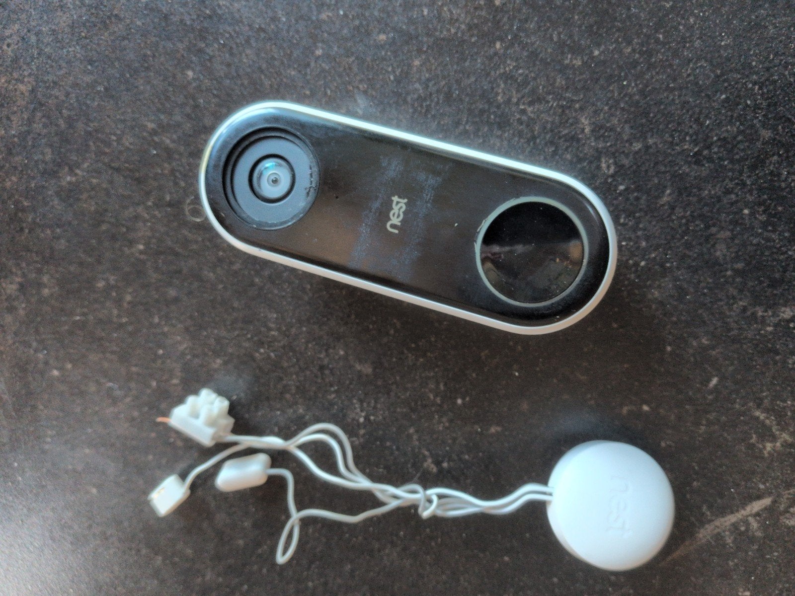 Nest Hello deurbel met adapter voor gong/bel, Ophalen of Verzenden, Ingebouwde camera, Gebruikt, Bedraad