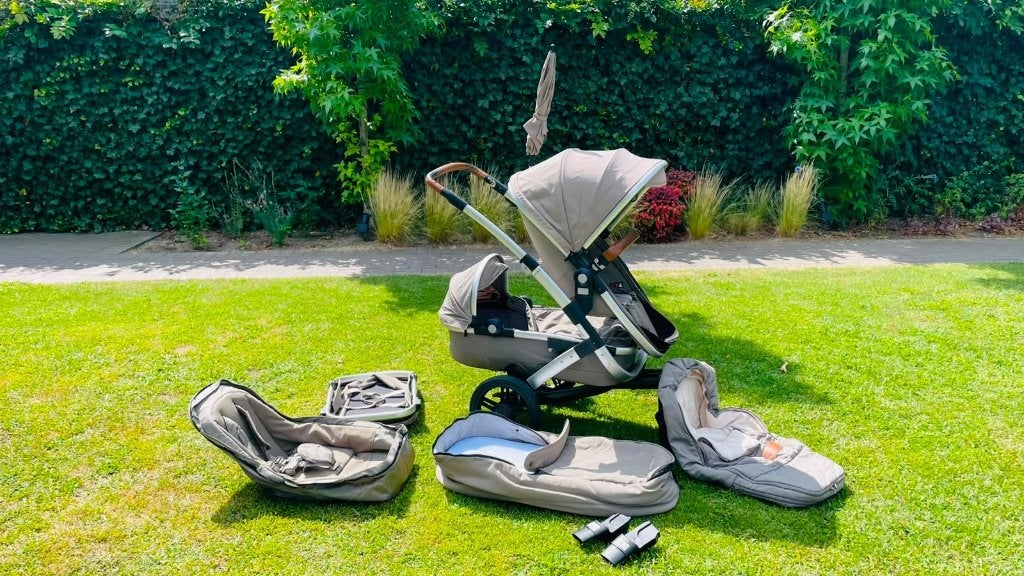 Joolz Geo kinderwagen/duowagen met accessoires, Kinderen en Baby's, Kinderwagens en Combinaties, Gebruikt, Combiwagen, Verstelbare duwstang