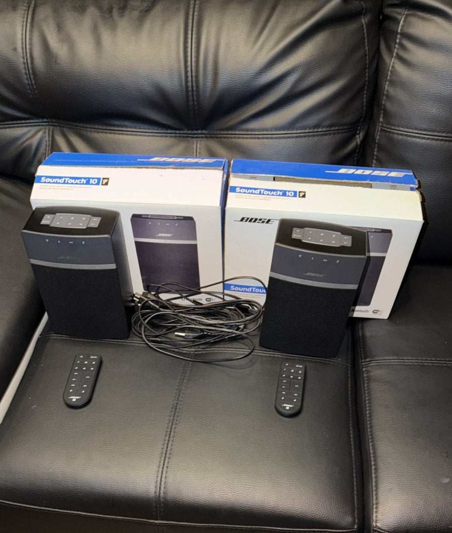 Bose SoundTouch 10 Speakerset met afstandsbediening, Stereo speakers, Ophalen of Verzenden, Zo goed als nieuw, Afstandsbediening