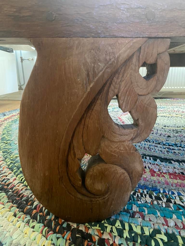 Teak houten salontafel, Huis en Inrichting, Ophalen, Gebruikt, 100 tot 150 cm, Teakhout