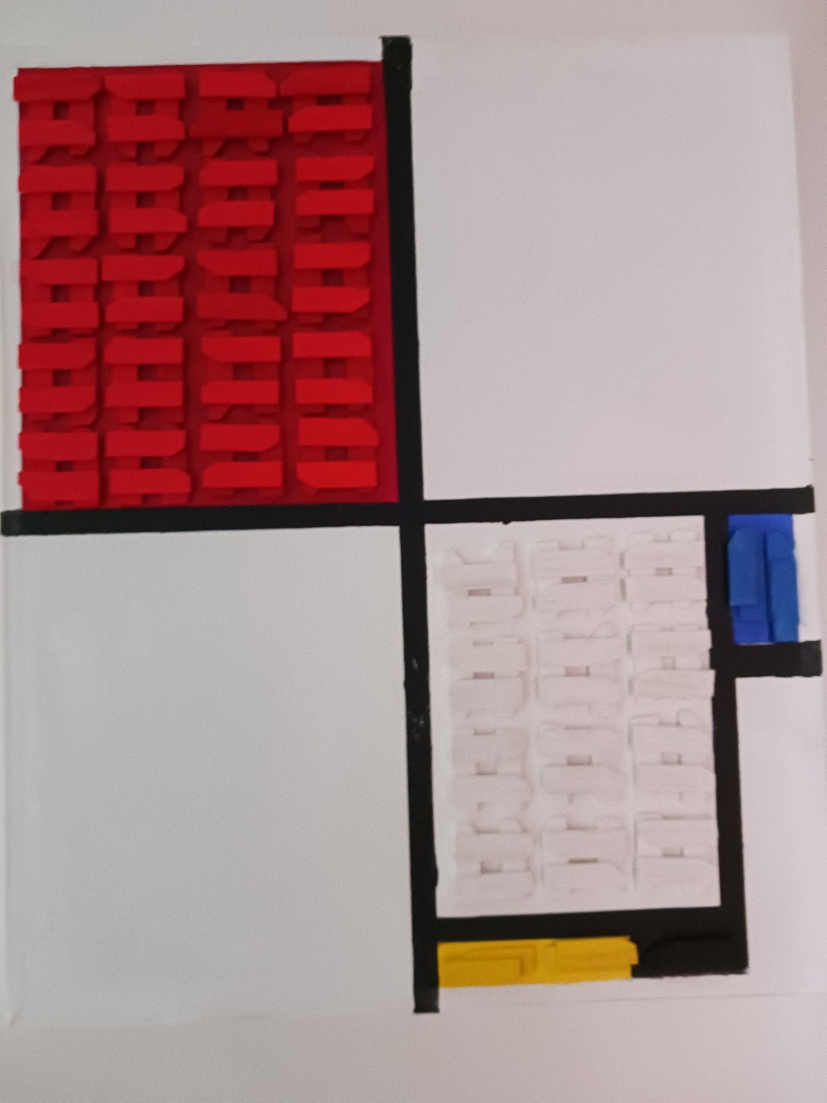 Houten paneel ala mondriaan, Ophalen