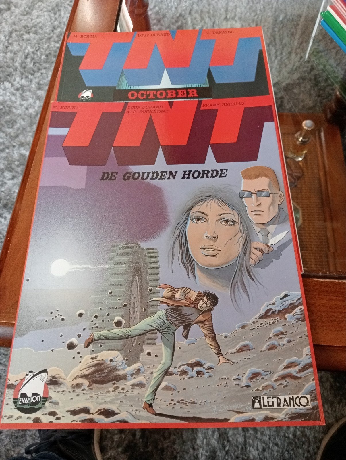 TNT - De Gouden Horde stripboek, Boeken, Meerdere stripboeken, Ophalen of Verzenden, Gelezen, M. Borola, Loup Durand, C. Denayer, Frank Brichau