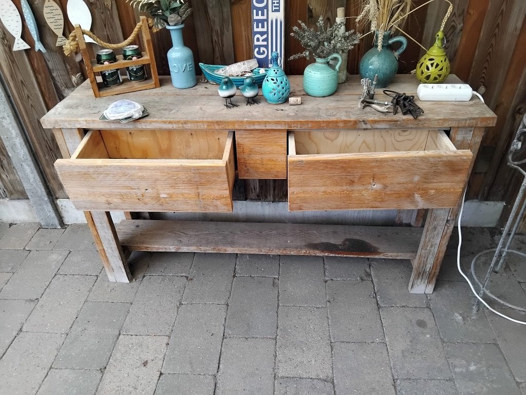 Handgemaakte side table voor in de tuin, Ophalen, Gebruikt