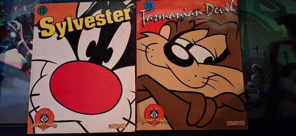 Looney Tunes stripalbums Sylvester en Tasmanian Devil, Meerdere stripboeken, Ophalen of Verzenden, Gelezen