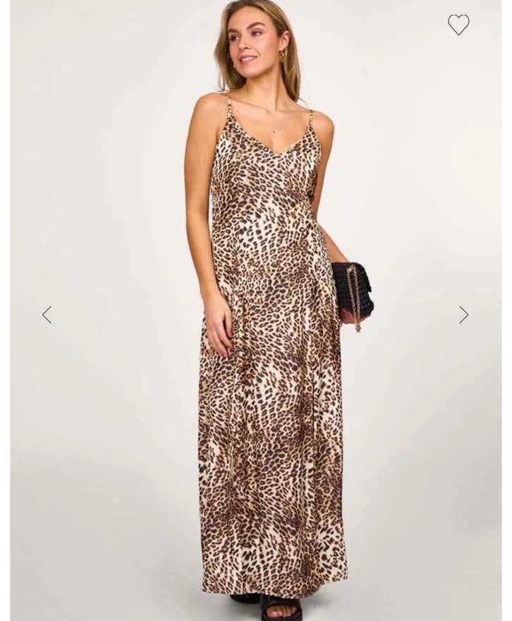 Gestuz GZleelo P dress luipaardprint maat 40, Kleding | Dames, Maat 38/40 (M), Zo goed als nieuw, Onder de knie, Meerkleurig