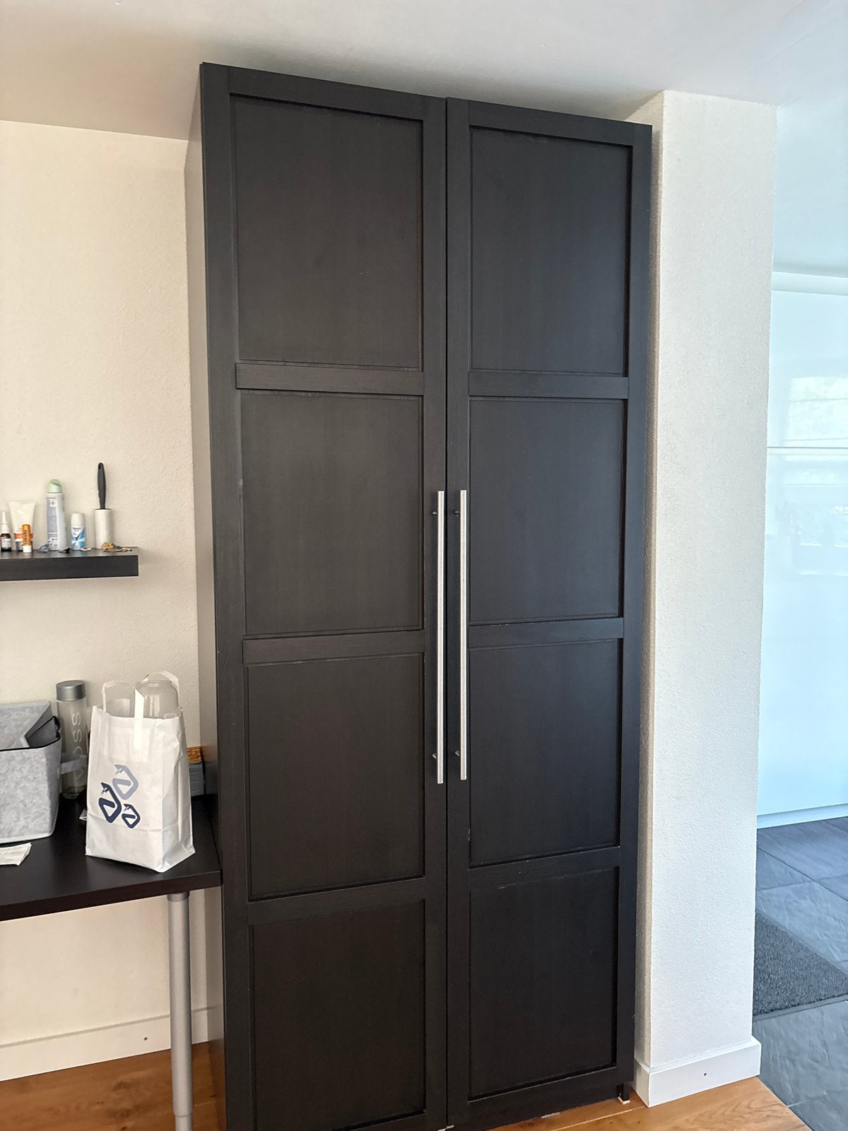 IKEA Pax Kast 100x60x236 cm - Zwart met deuren, Ophalen, Gebruikt, 200 cm of meer, 50 tot 100 cm