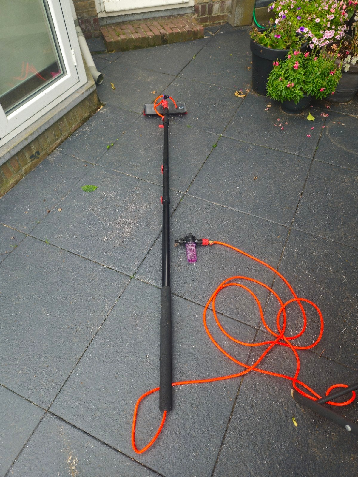 Telescopische wasborstel 4 meter (ongeveer), Ophalen, Zo goed als nieuw