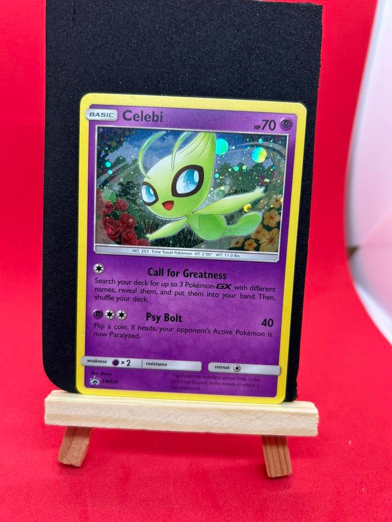 Celebi SM224 – Sun & Moon Black Star Promo – Holo, Ophalen of Verzenden, Zo goed als nieuw, Foil