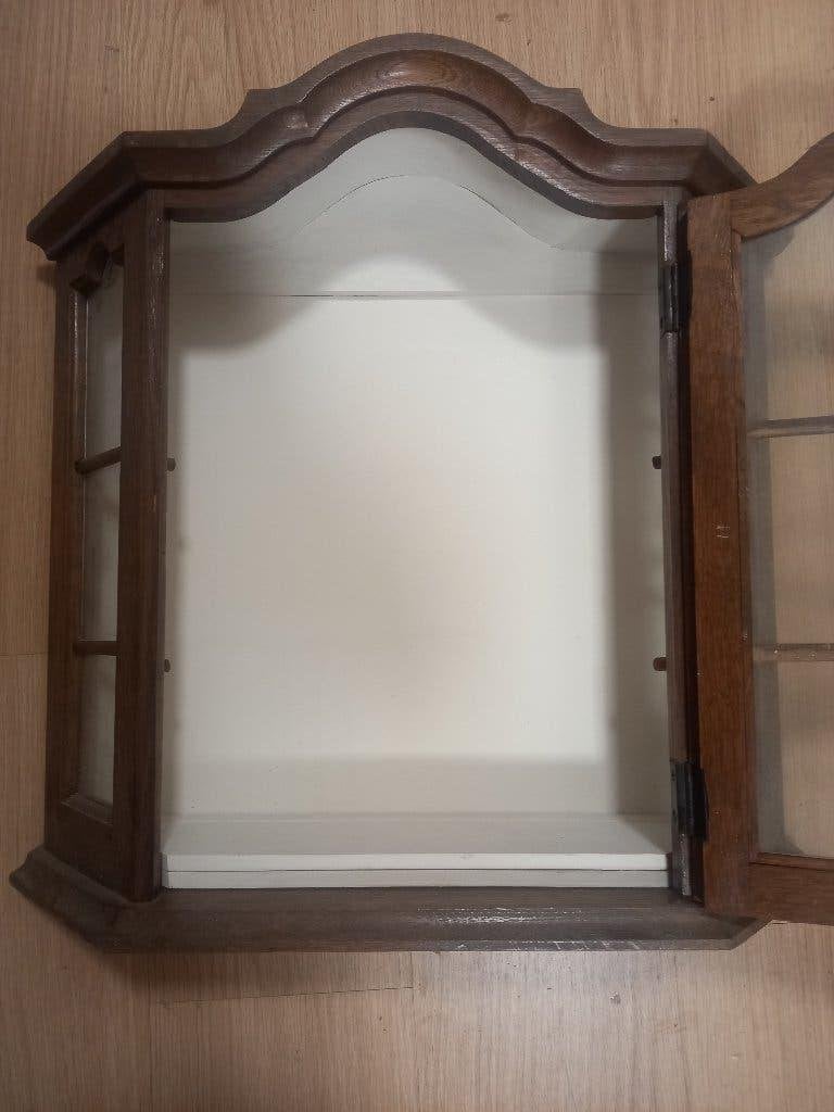 Vintage muurkastje, Ophalen, Glas, Gebruikt, Minder dan 150 cm