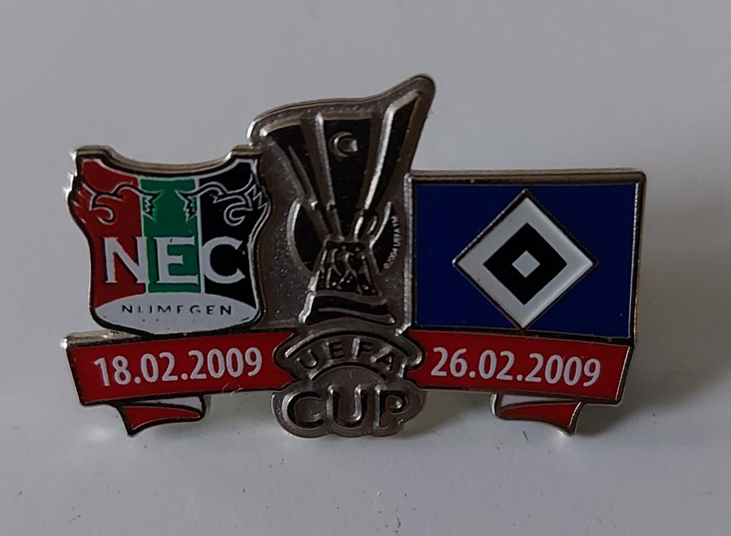 NEC Nijmegen UEFA Cup 2008-2009 pin #2, Ophalen of Verzenden, Zo goed als nieuw, Overige binnenlandse clubs, Overige typen