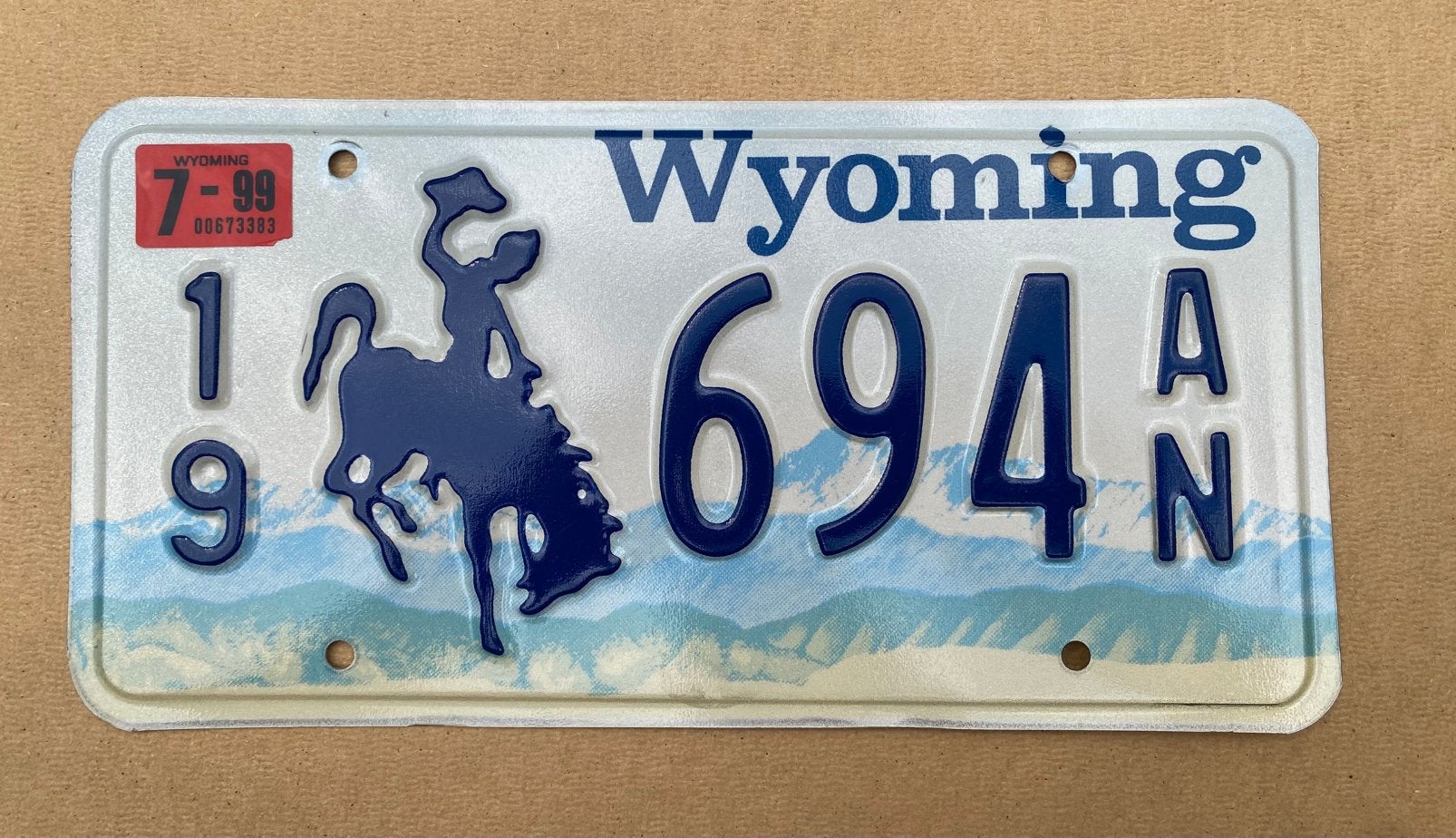 Kentekenplaat USA Wyoming, Verzamelen, Ophalen of Verzenden, Gebruikt, Auto's
