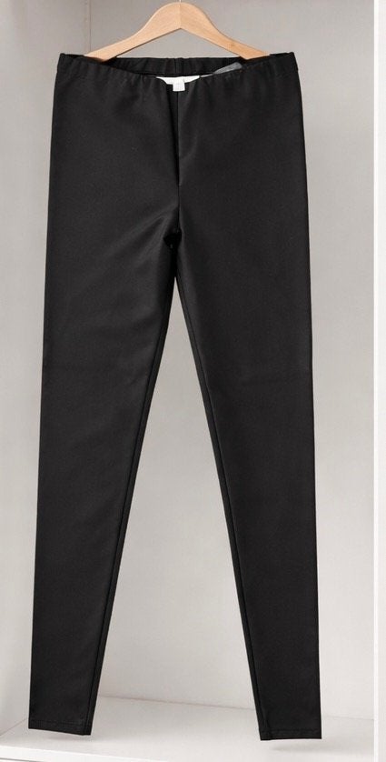 H&M zwarte lederlook legging  nieuw S, Ophalen, H&M, Zwart, Nieuw