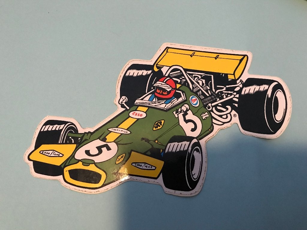 Vintage sticker - Formule 1 auto - jaren '70 -  Esso, Ophalen of Verzenden, Zo goed als nieuw, Sport