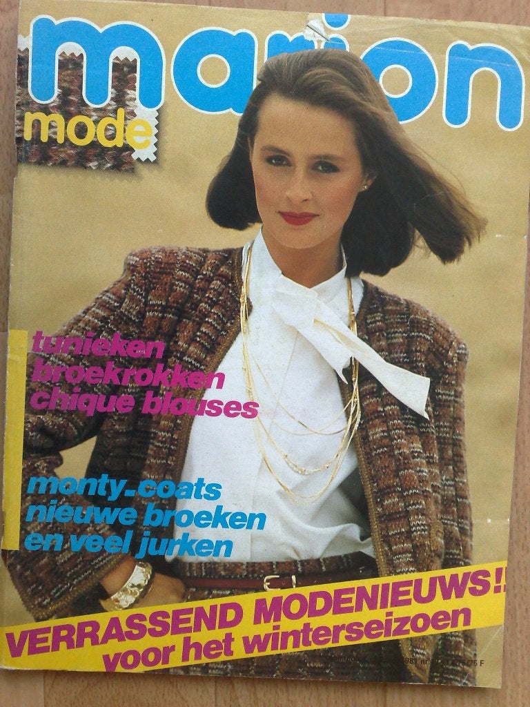 Marion zelfmaakmode oktober nr. 10 / 1981, Hobby en Vrije tijd, Kledingpatronen, Verzenden, Vrouw, Marion