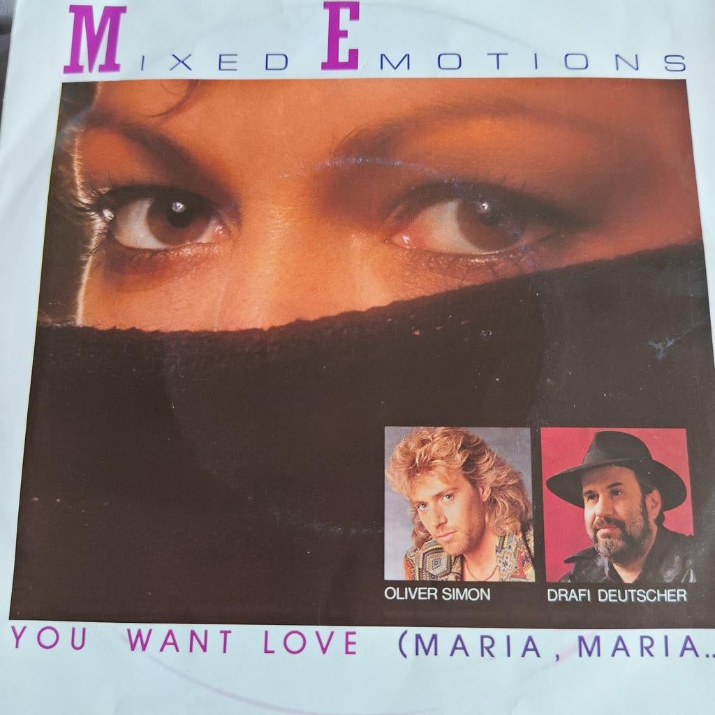 Mixed Emotions You Want Love (Maria, Maria...) Vinyl Singl, Cd's en Dvd's, Ophalen of Verzenden, 1980 - 1989, Gebruikt, 7 inch