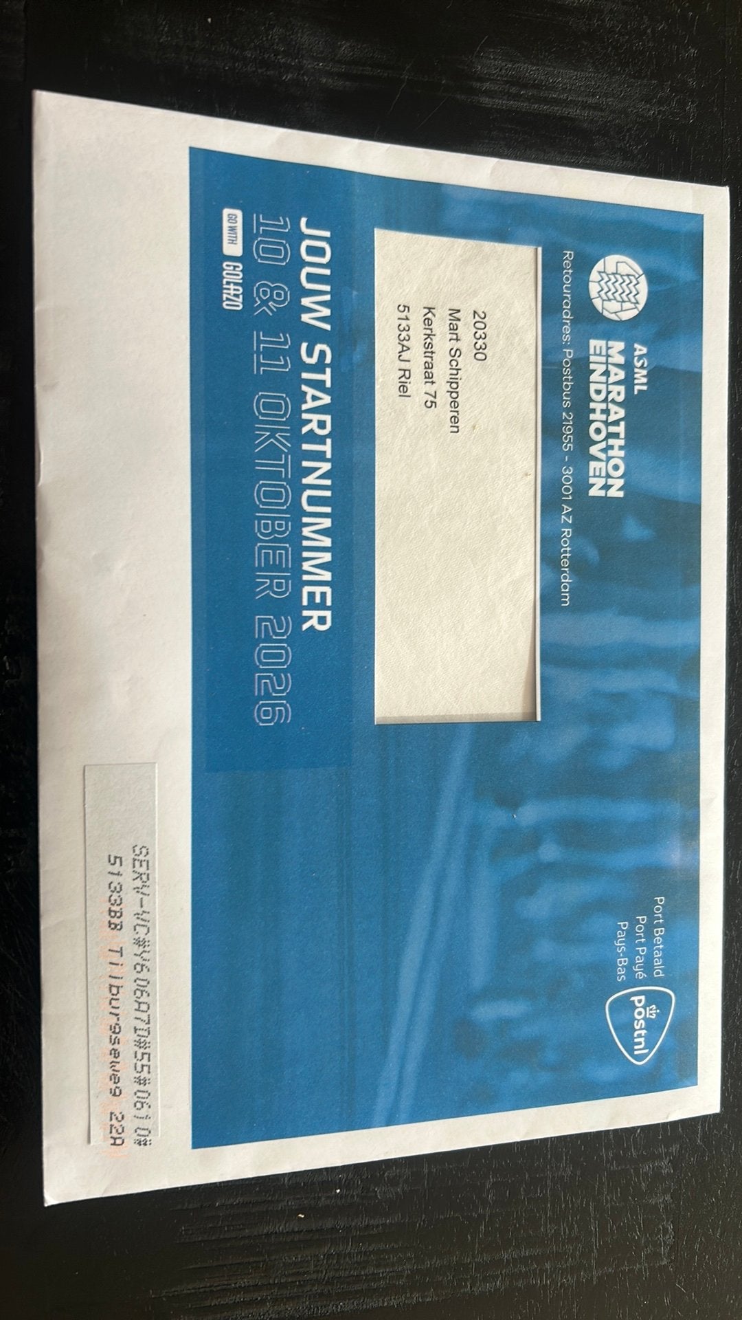 ticket halve marathon eindhoven, Eén persoon, Oktober