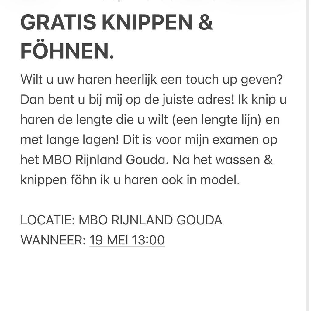 Gratis kapper, Ophalen