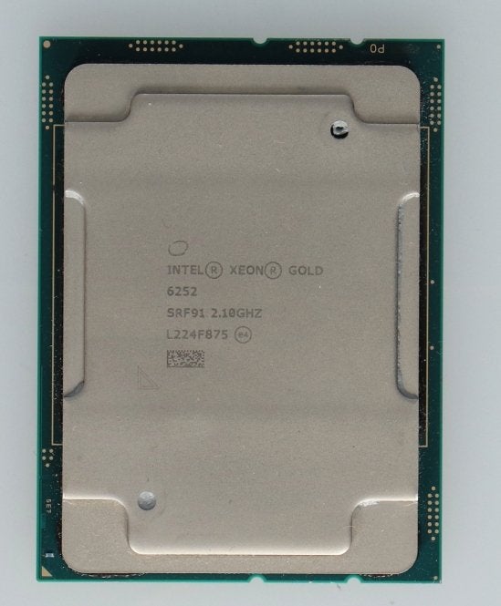 SRF91 Intel Xeon Gold 6252 Processor 24C/48T 2.10 GHz (35.75, Niet ingevuld, Gebruikt, Verzenden, Niet ingevuld