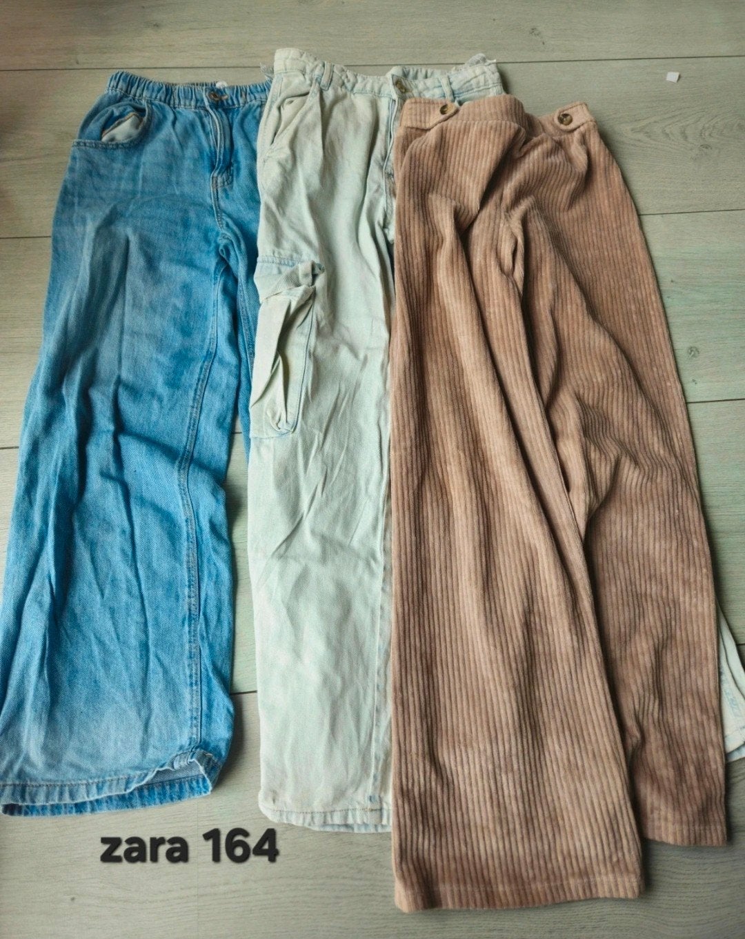3 Zara broeken maat 164 - Denim, Cargo en Ribstof, Broek, Gebruikt, Meisje, Ophalen of Verzenden