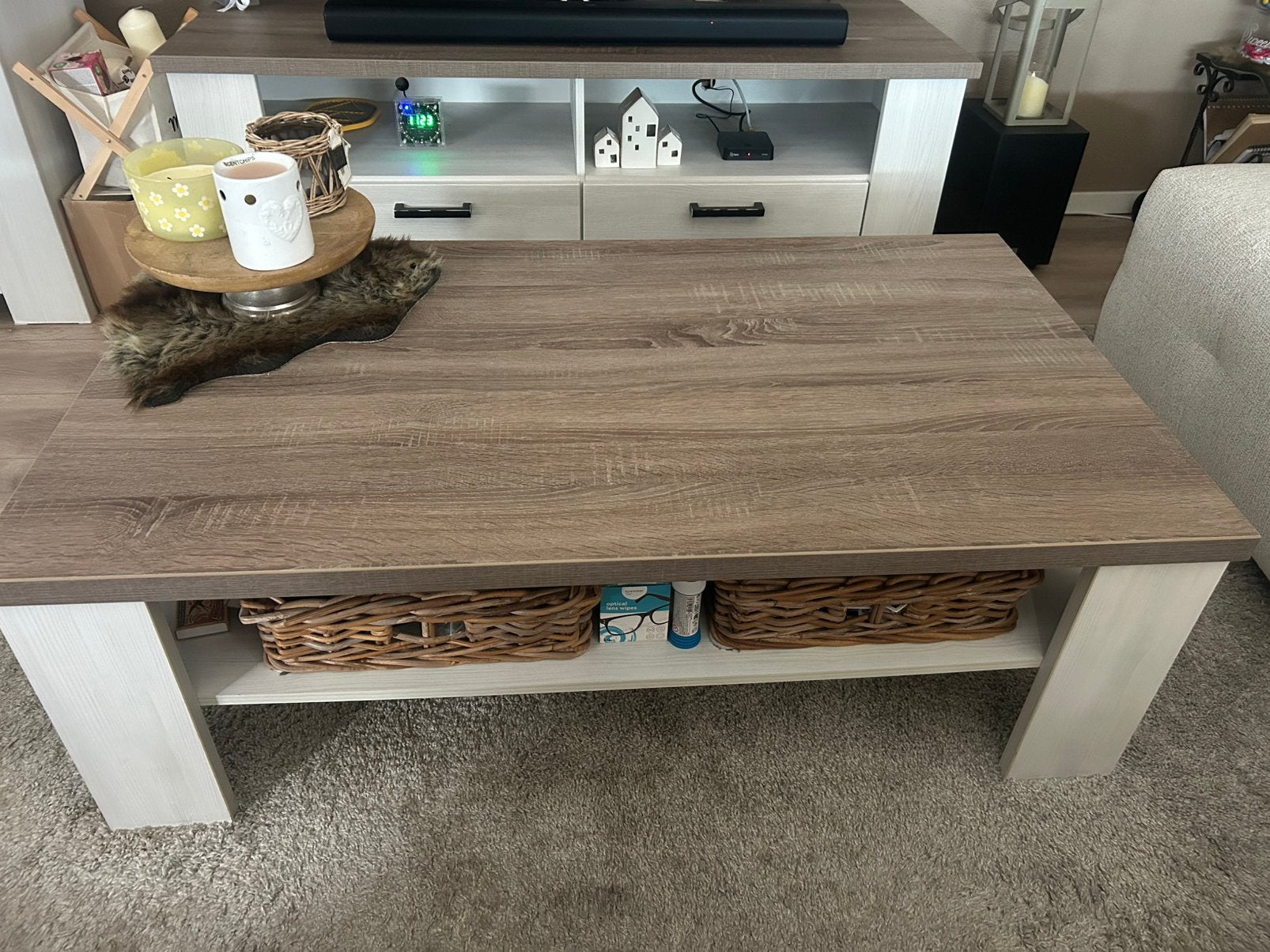 Salontafel Cardiff (rechthoekig), Ophalen, 100 tot 150 cm, 50 tot 100 cm, Zo goed als nieuw