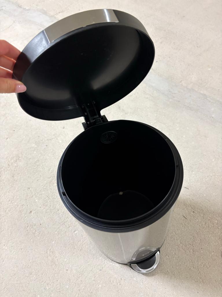 Nieuwe EKO pedaalemmer, RVS, 12 liter, Ophalen, Met pedaal, Nieuw, Rvs