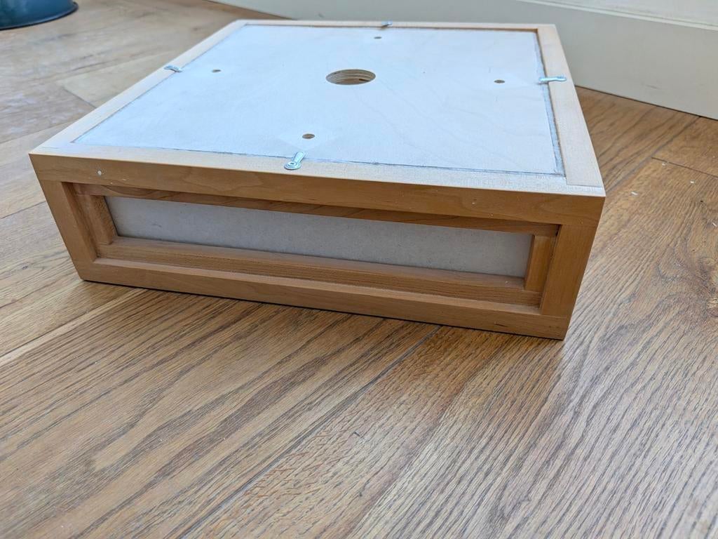 Handcrafted Minimalist Wood Box Flush Mount Light, Ophalen, Minder dan 50 cm