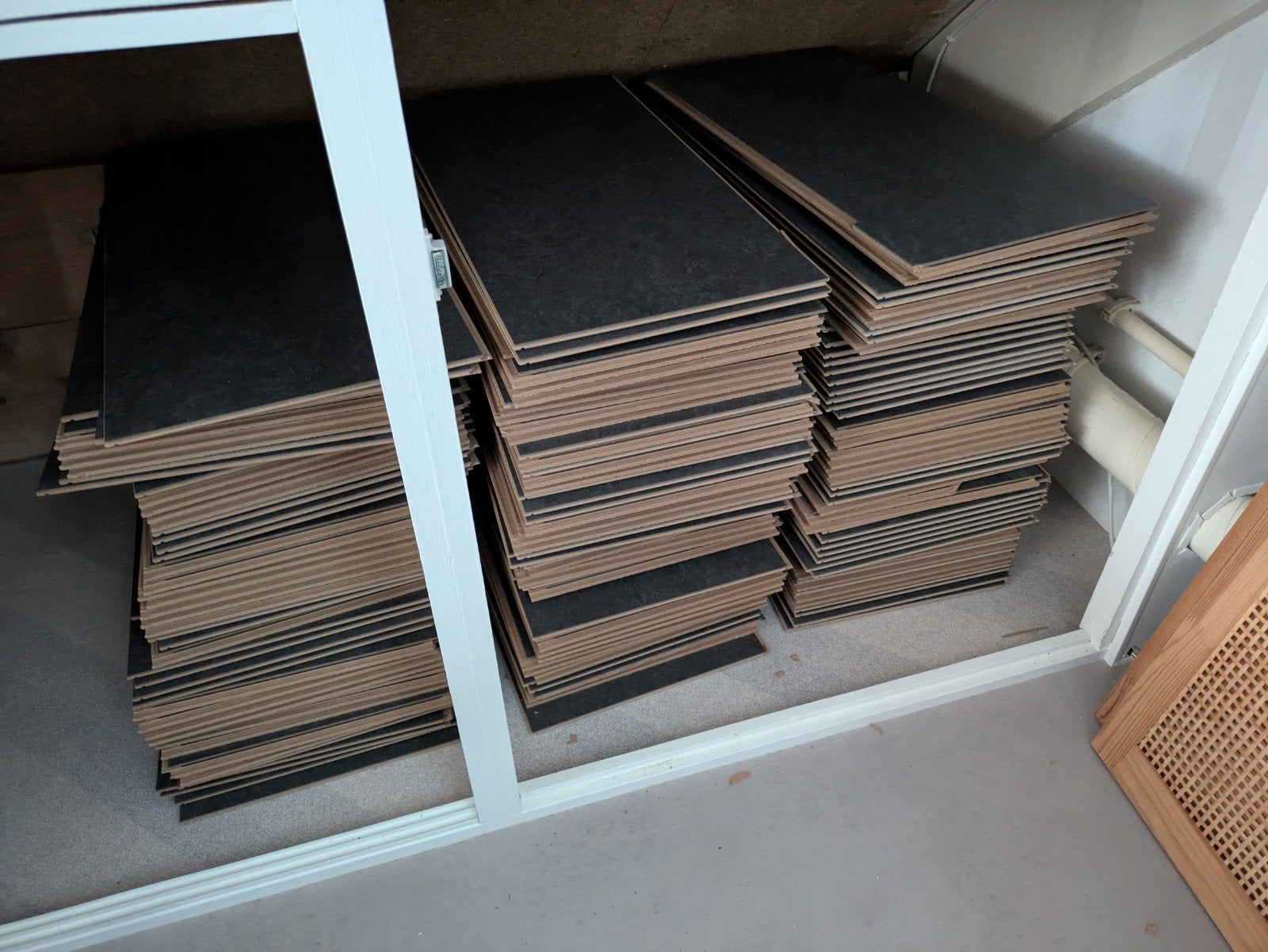Click marmoleum donkergrijs 27m2, Ophalen, Overige materialen, 30 cm of meer, 50 tot 150 cm