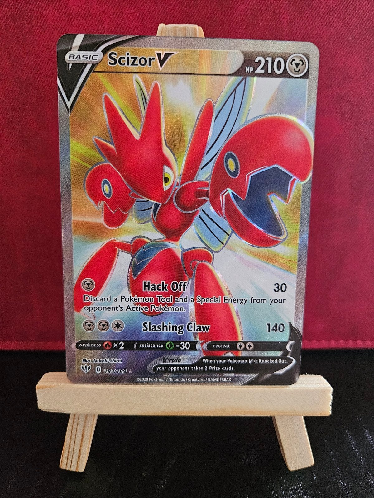 Scizor V #183, Ophalen of Verzenden, Zo goed als nieuw, Losse kaart