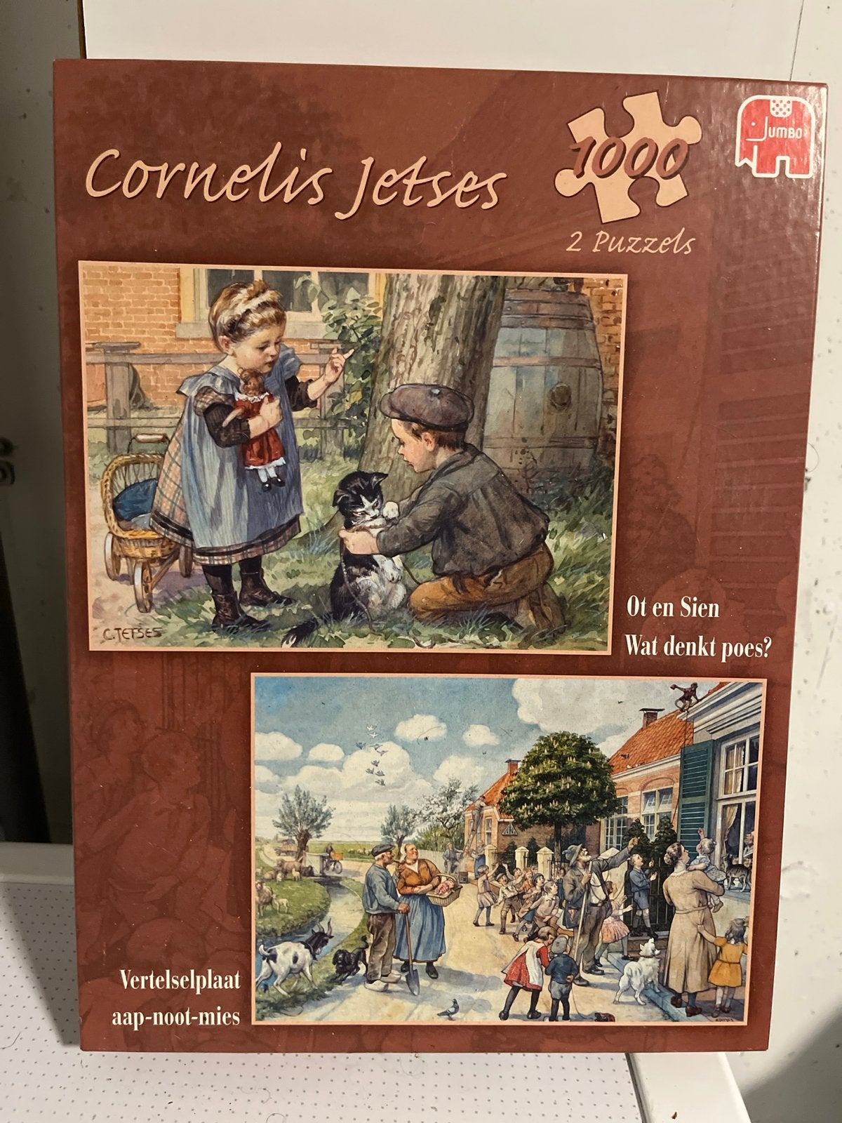 Jumbo Cornelis Jetses Puzzel - Ot en Sien & Vertelselplaat, Ophalen, 500 t/m 1500 stukjes, Gebruikt, Legpuzzel