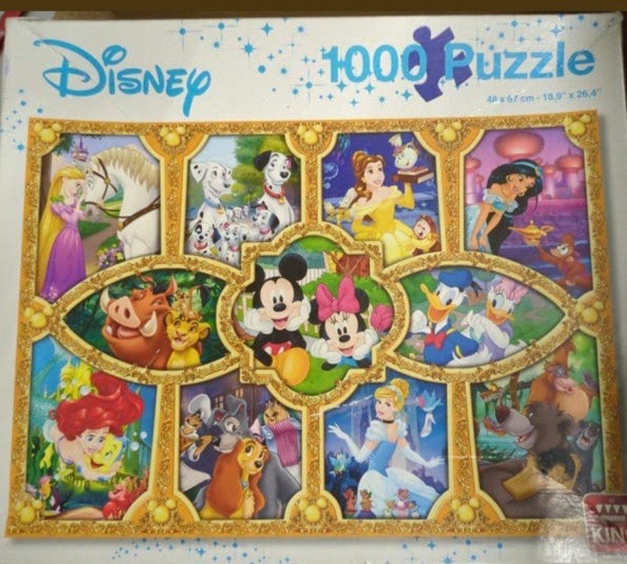 Disney 1000 Stukjes Puzzel met Diverse Figuren, Ophalen of Verzenden, Gebruikt, Overige typen