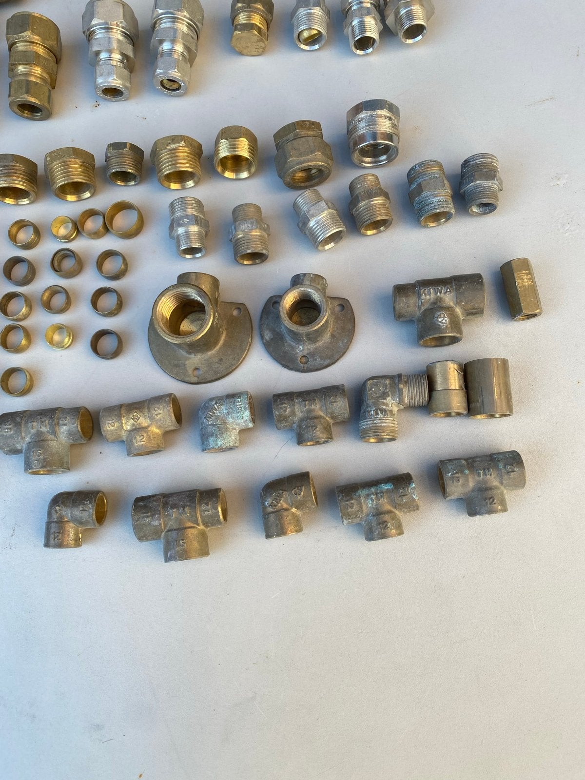 Diverse messing en koperen fittingen, Ophalen, Overige materialen, Gebruikt, Minder dan 20 mm