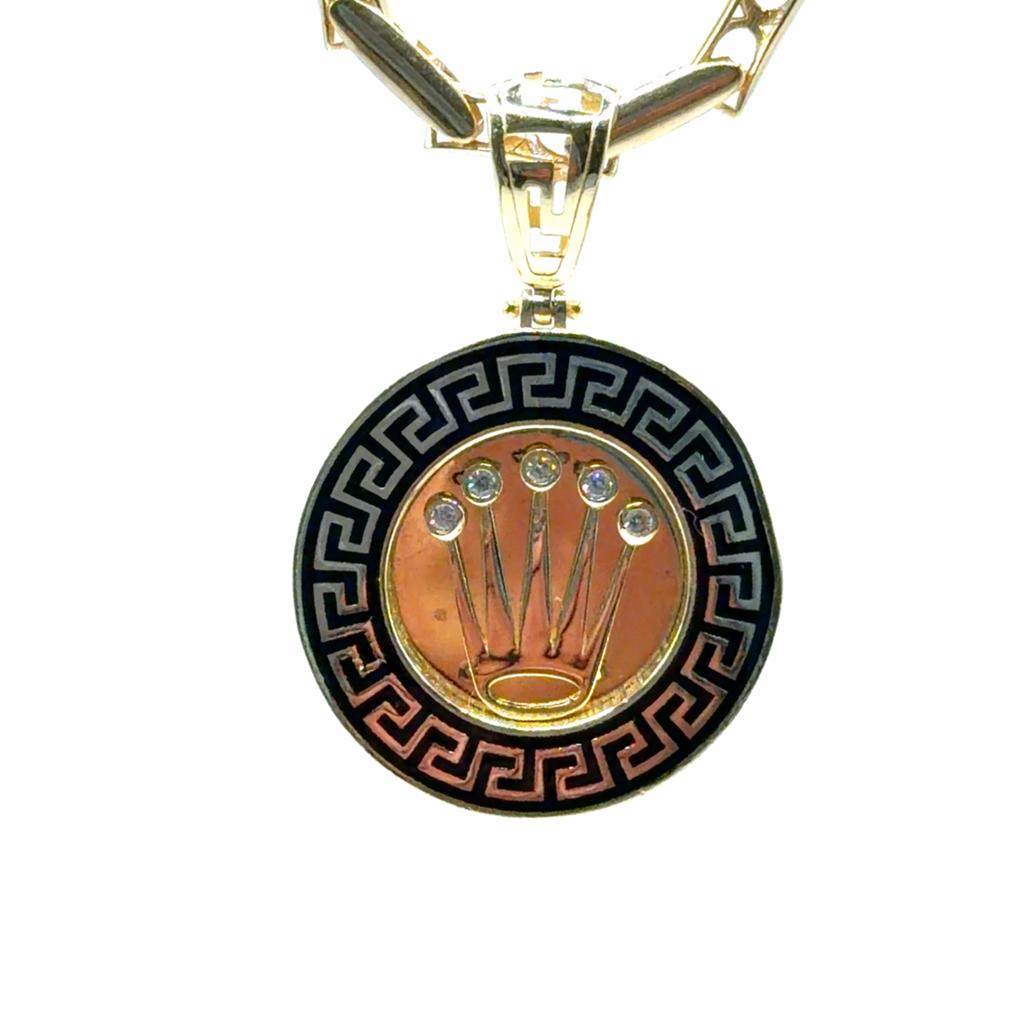Gouden Hanger met Kroon en zirkonia, Overige voorstellingen, Www.bredajuwelier.nl, Nieuw, Ophalen of Verzenden