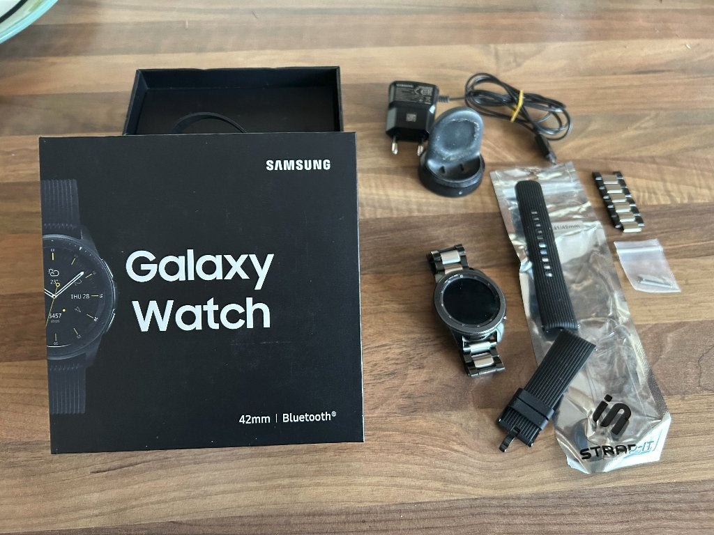 Samsung Galaxy Smartwatch 42 mm AS-R810, Hoogte, Gebruikt, Zwart, Ophalen of Verzenden