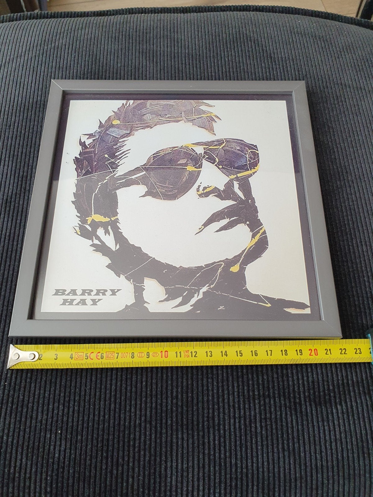 golden earring Barry Hay print - Grijs frame, Gebruikt, Grijs, Hangend, Hout