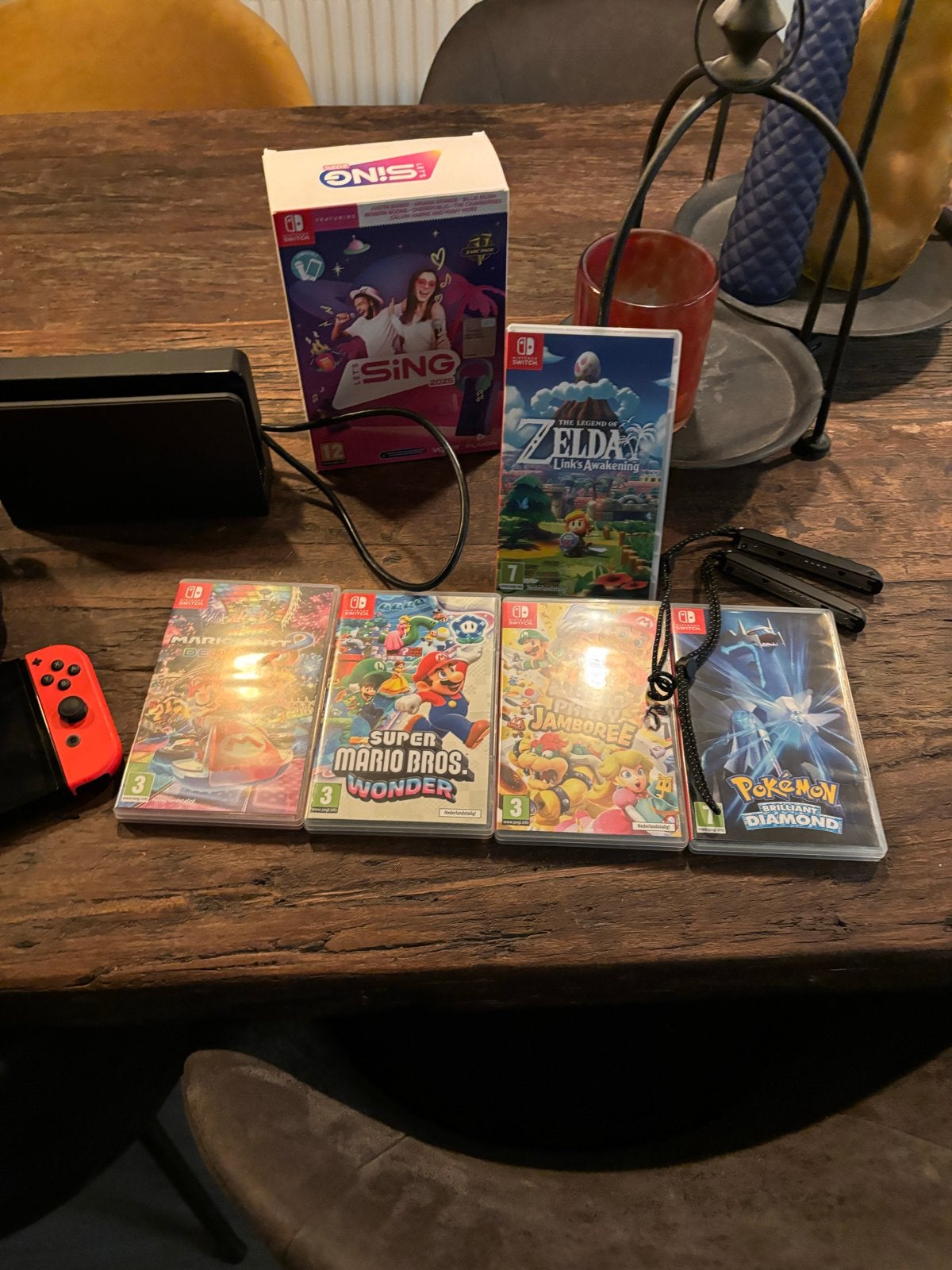 Nintendo Switch met 6 games en accessoires, Ophalen, Met games, Zo goed als nieuw, Switch Original