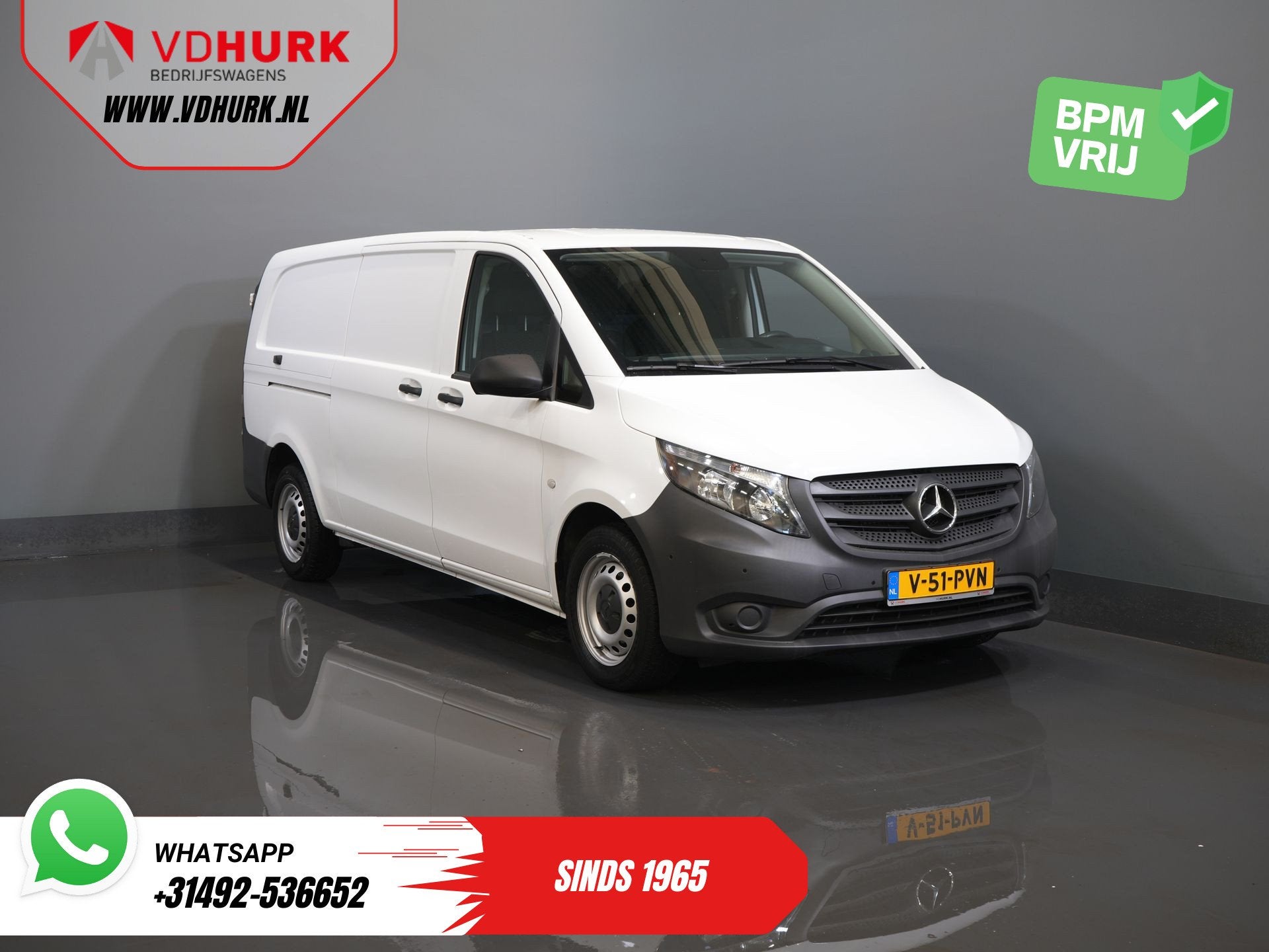 Mercedes-Benz Vito 116 CDI Aut. L3 Carplay/ Cruise/ Airco/ C, Automaat, Wit, Bedrijf, Diesel