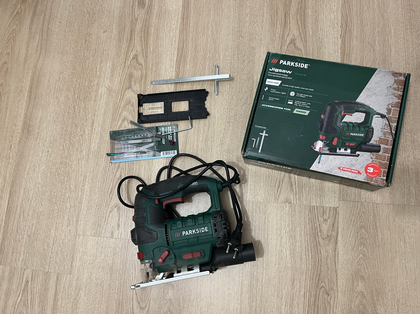 Parkside decoupeerzaag met pendelfunctie 800W ZGAN, Ophalen, Decoupeerzaag, Zo goed als nieuw, 30 tot 70 mm