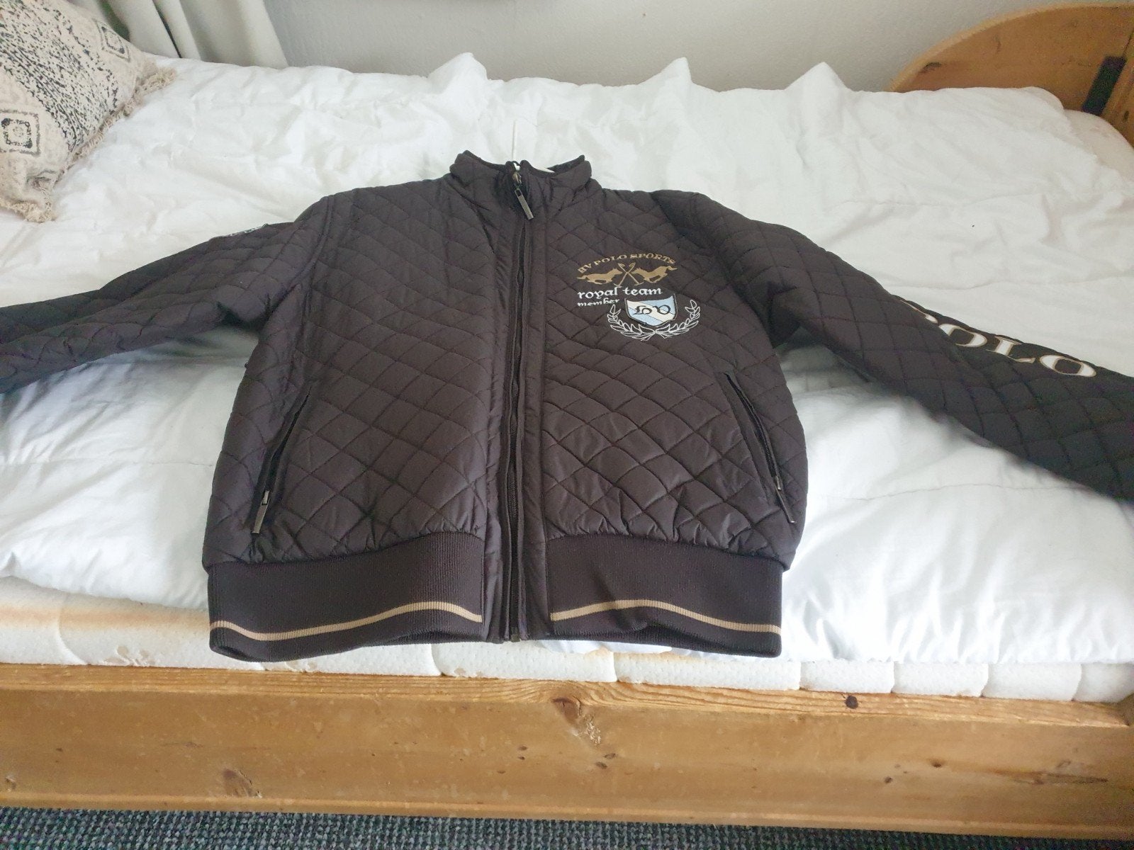 bomber jasje,bruin,hv polo, Dieren en Toebehoren, Ophalen of Verzenden, Zo goed als nieuw, Dressuur, Bovenkleding