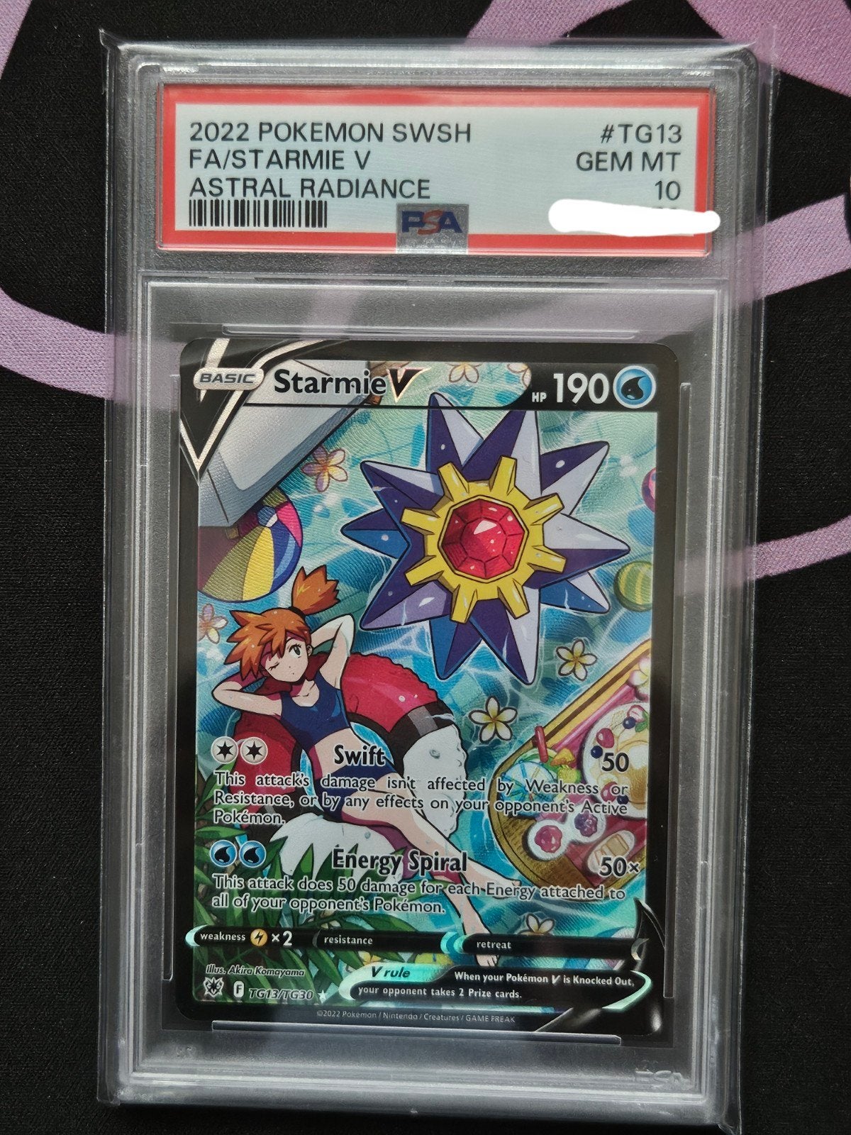 Pokemon Starmie V TG13/TG30 Astral Radiance PSA 10 GEM MT, Ophalen of Verzenden, Zo goed als nieuw, Losse kaart, Foil